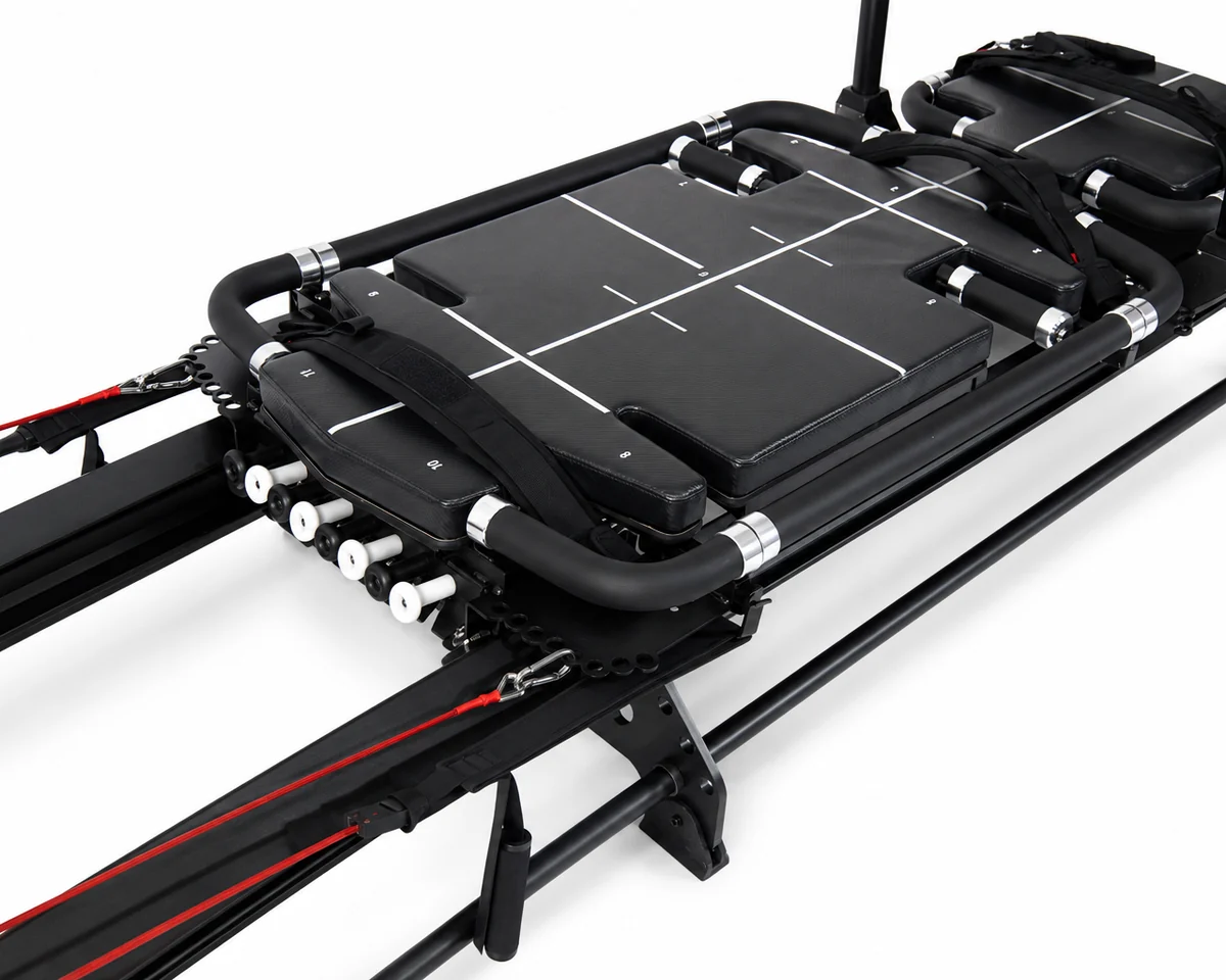 CP110 Mega Reformer wide carriage and platform detail