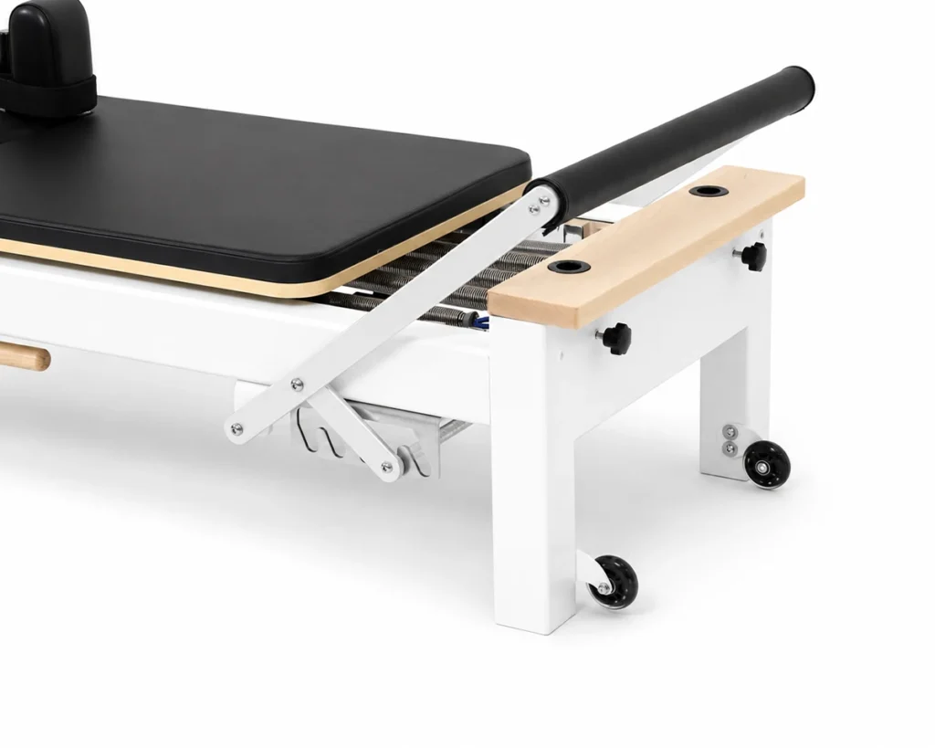 CP124 Commercial Pilates Reformer Rear Side View CP124 commercial pilates reformer rear side view