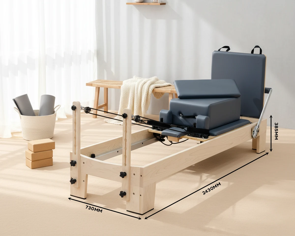 CP151 Maple Wood Pilates Reformer Size Chart CP151 maple wood pilates reformer size chart
