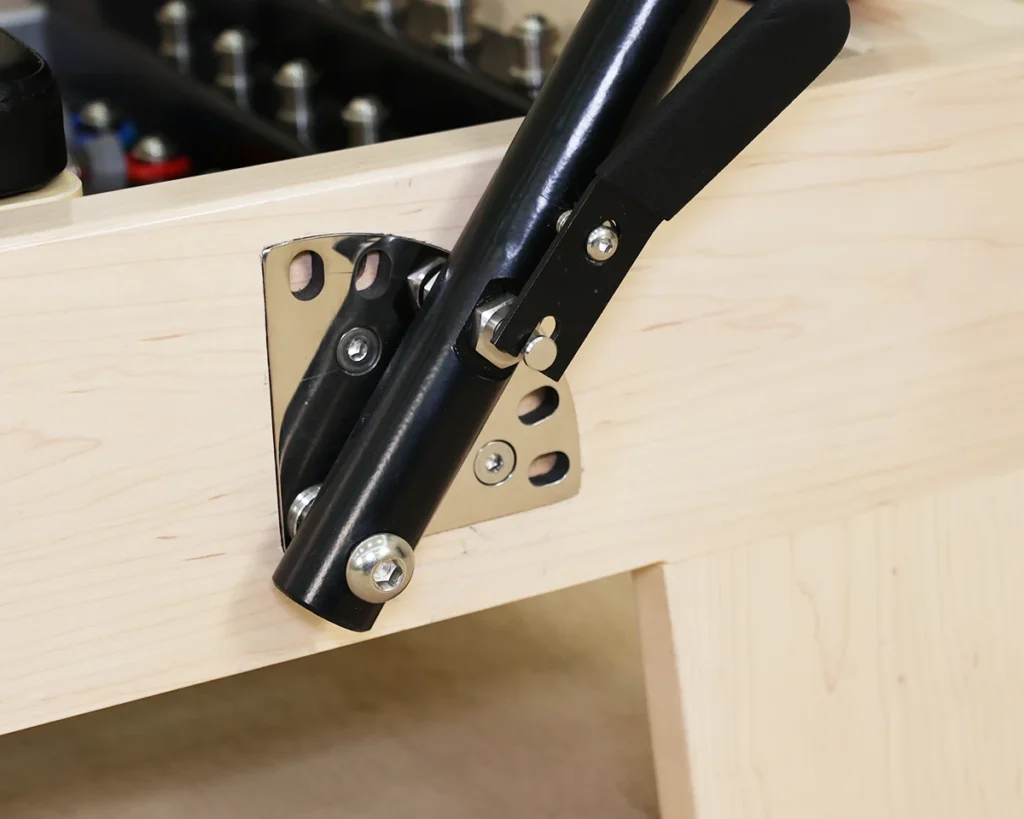 CP151 Wooden Pilates Reformer Footbar Detail CP151 wooden pilates reformer footbar detail