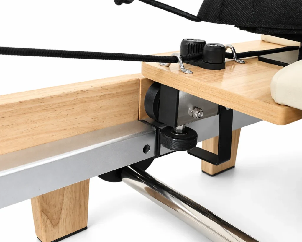 CP205 Oak Folding Reformer Center Hinge Detail CP205 oak folding reformer center hinge detail