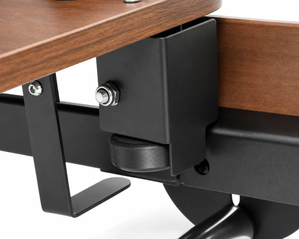 CP208 red oak folding reformer center hinge detail CP208 red oak folding reformer center hinge detail