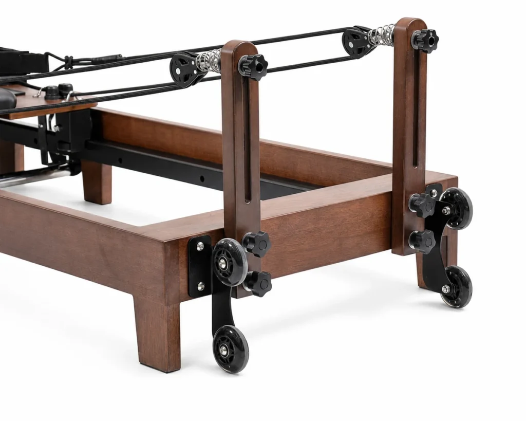 CP208 reformer rope risers and transport wheels CP208 reformer rope risers and transport wheels