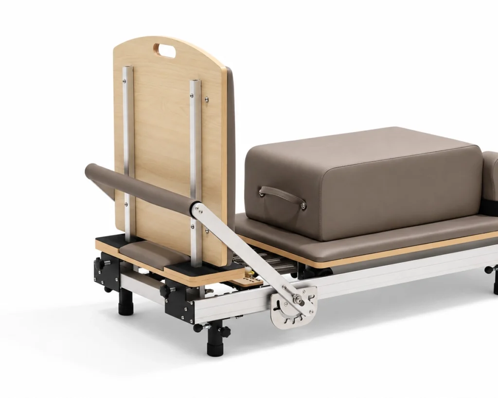 CP222 Rear Frame and Box Detail CP222 folding reformer rear frame and upholstered box
