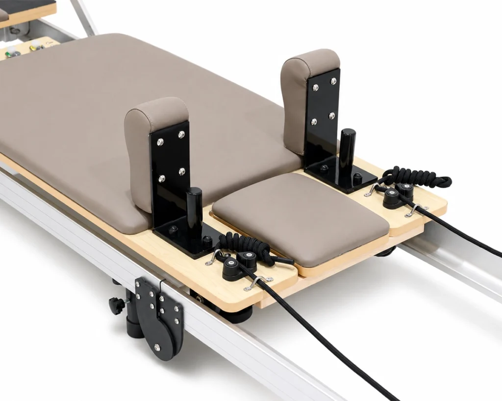 CP222 Carriage and Shoulder Rests CP222 reformer carriage, shoulder rests and rope attachments