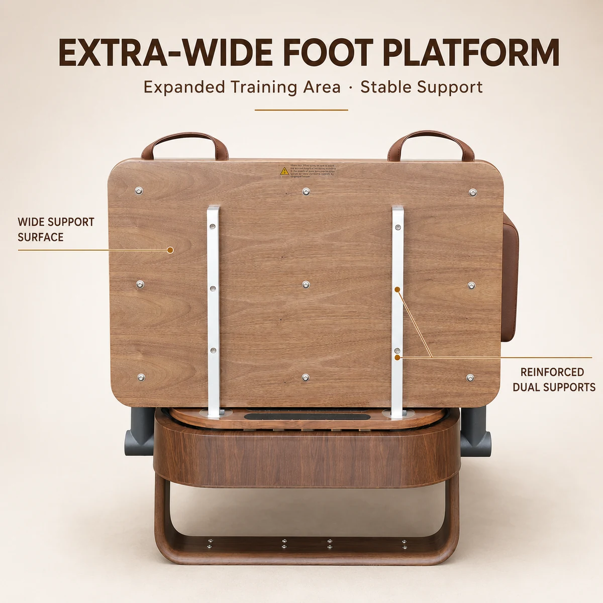 CP125 extra-wide reinforced foot platform detail