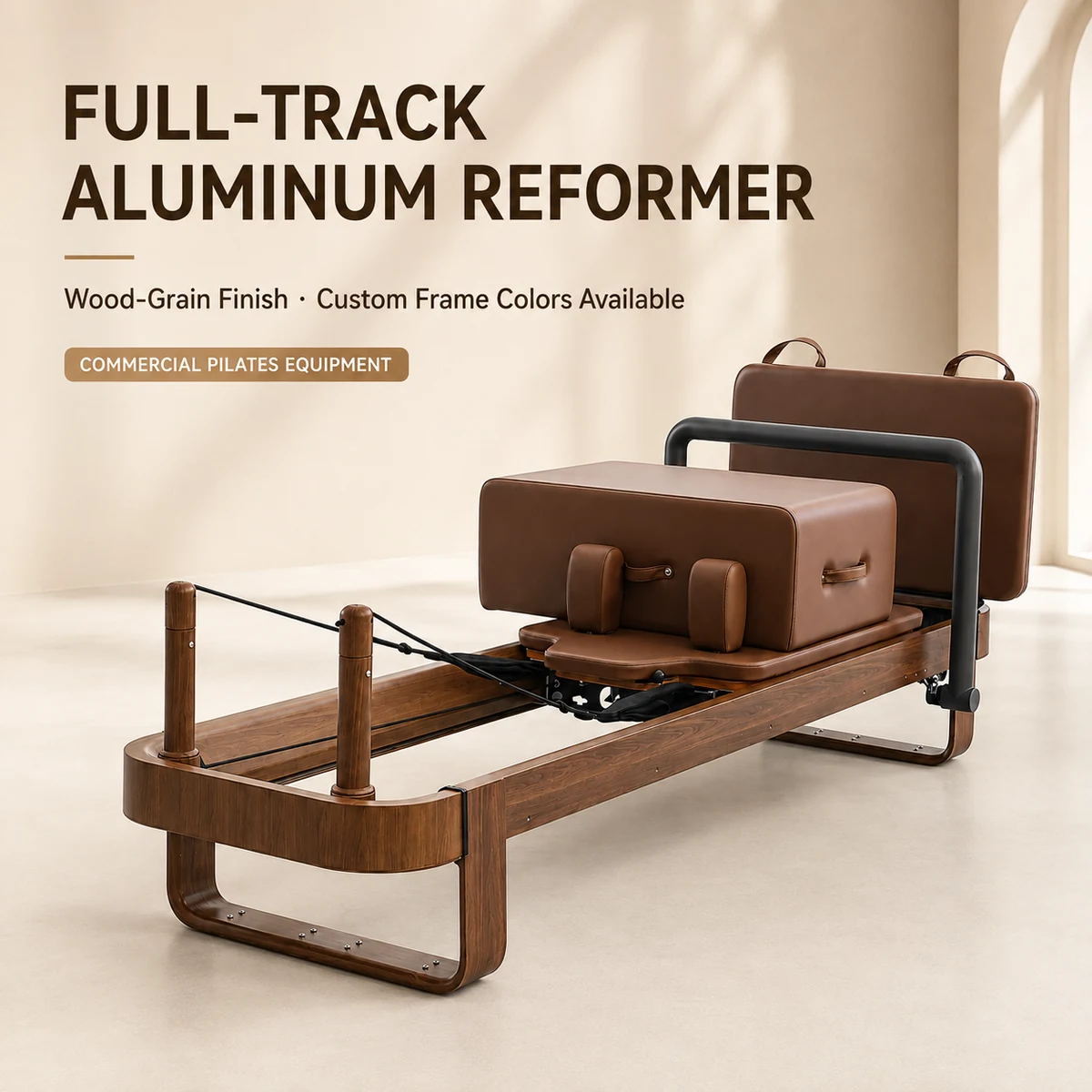 CP125 full-track aluminum Pilates reformer overview