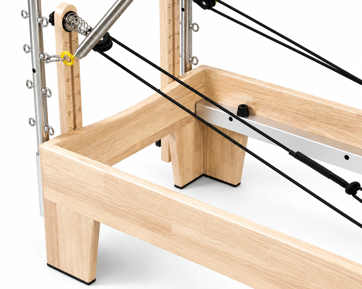 CP302 oak frame tower connection and rope routing detail