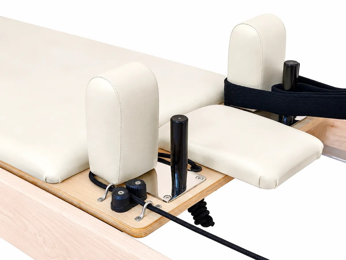 Maple Pilates full tower reformer in studio