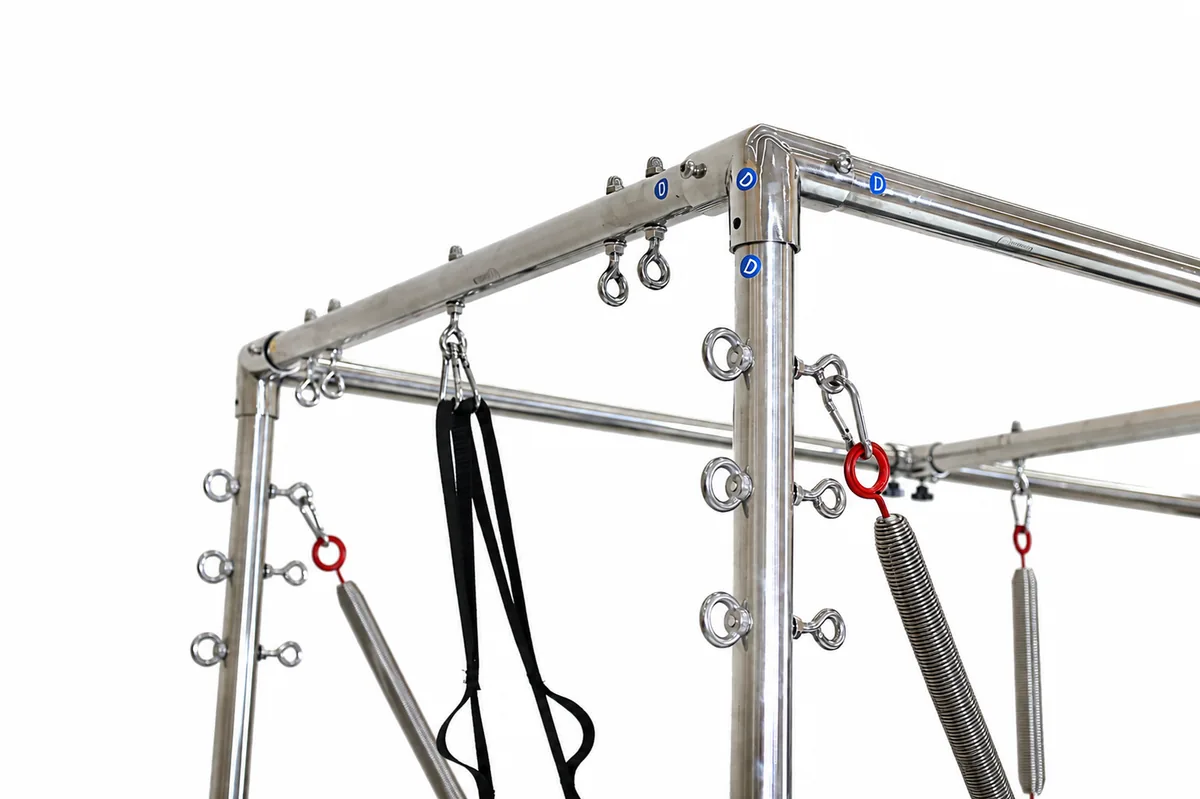 CP322 oak wood full tower Pilates reformer overall view
