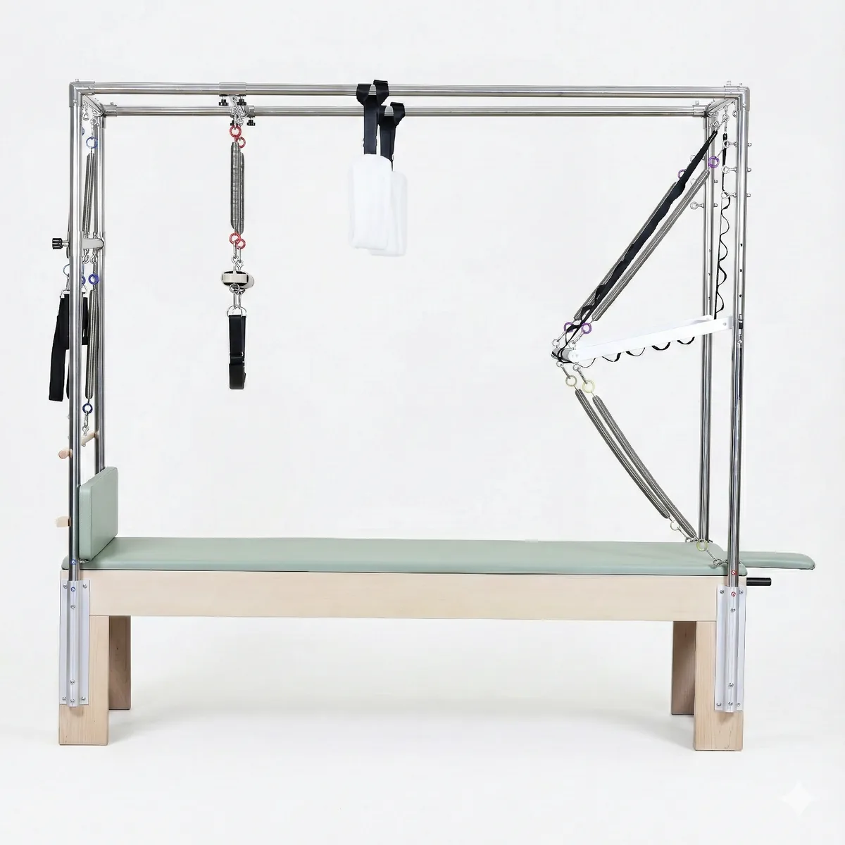 Maple wood Cadillac reformer rope and pulley system
