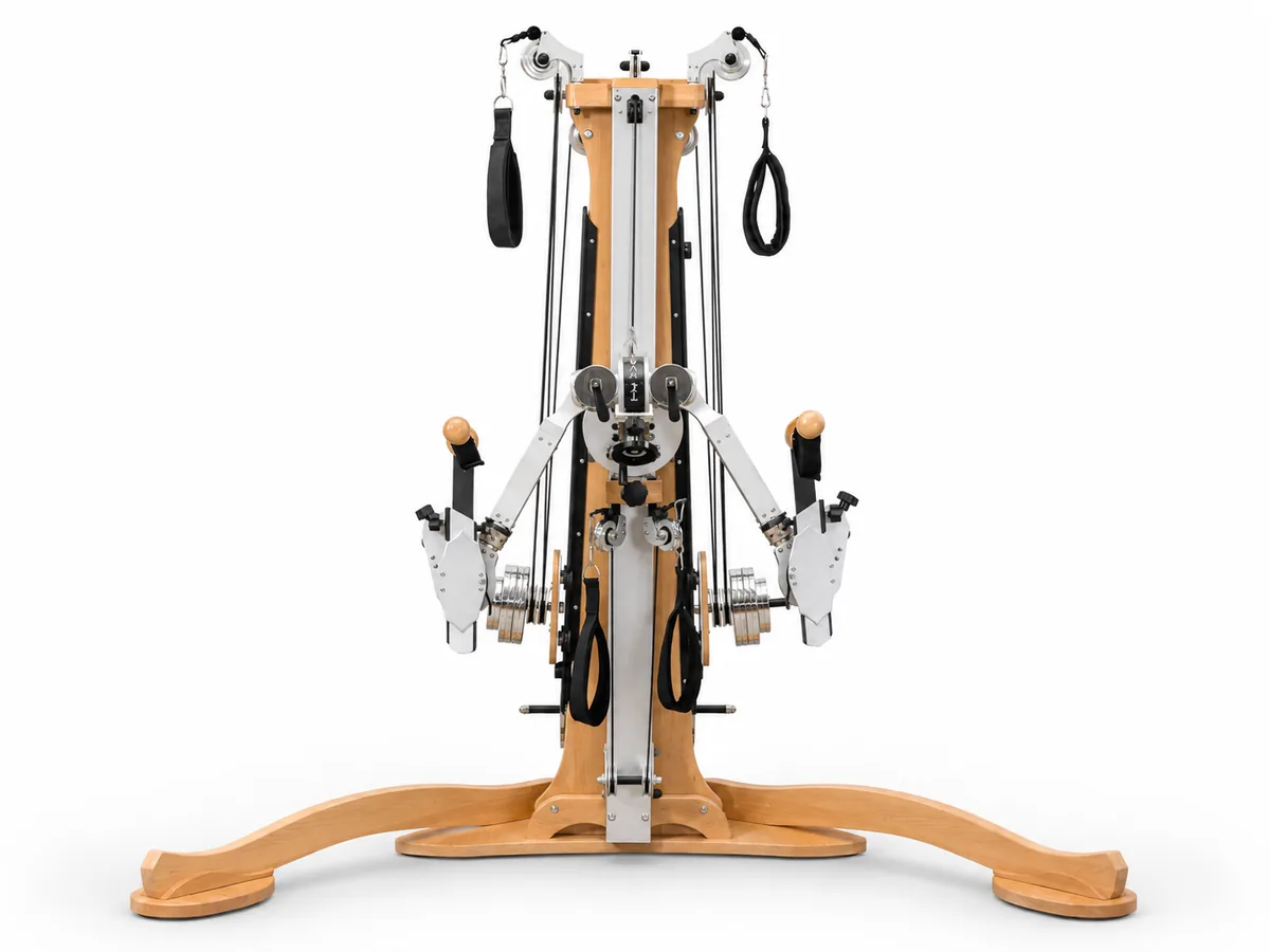 Beech wood Gyrotonic equipment in professional studio