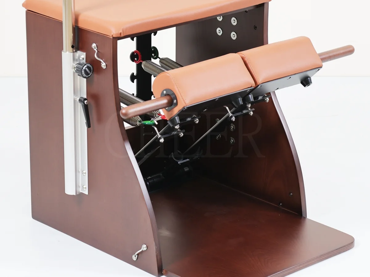 Red Oak Wood Wunda Chair split pedal detail